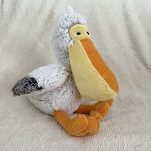 Fiesta Toy 12” Pelican Bird Grey White Plush Stuffed Animal Nautical Ocean